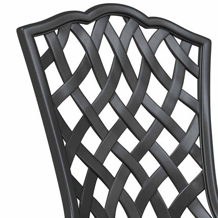 Trädgårds Bistro Set 3 pcs Svart Aluminium