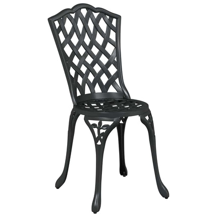 Trädgårds Bistro Set 3 pcs Svart Aluminium
