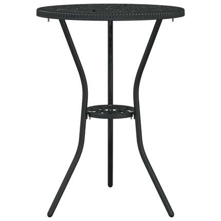 Trädgårds Bistro Set 3 pcs Svart Aluminium