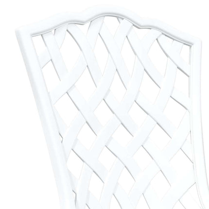 Trädgårds Bistro Set 3 pcs Vit Aluminium