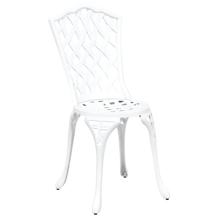 Trädgårds Bistro Set 3 pcs Vit Aluminium