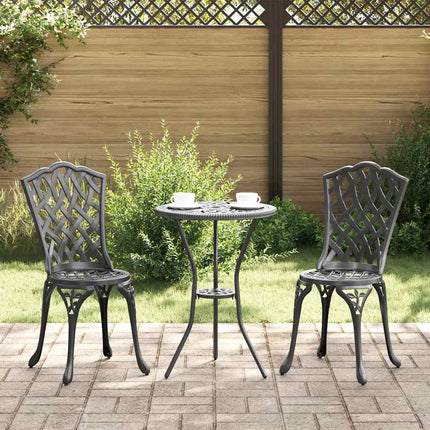 Trädgård Stol 2 pcs Svart 39 x 40 x 87cm Aluminium