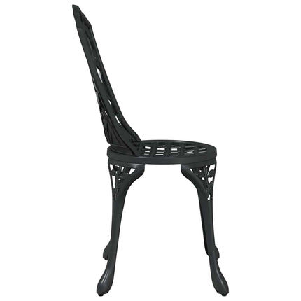 Trädgård Stol 2 pcs Svart 39 x 40 x 87cm Aluminium