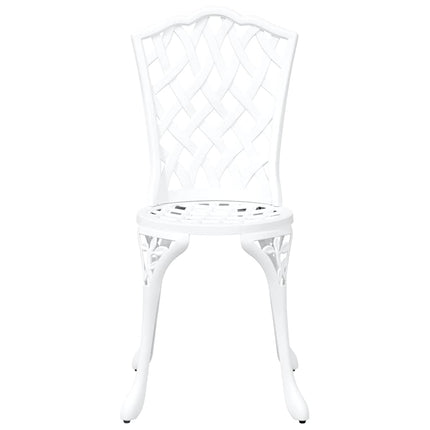 Trädgård Stol 2 pcs Vit 39 x 40 x 87cm Aluminium