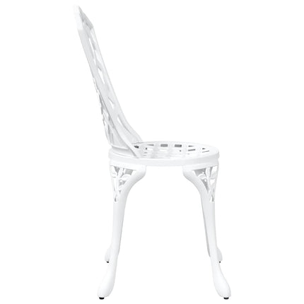 Trädgård Stol 2 pcs Vit 39 x 40 x 87cm Aluminium