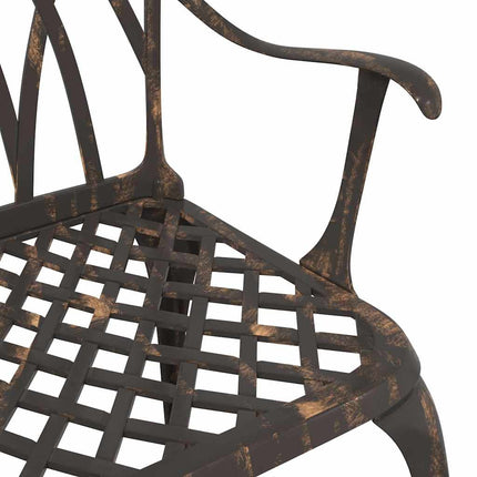 Trädgård Stol 2 pcs Brons 53 x 51 x 88,5cm Aluminium