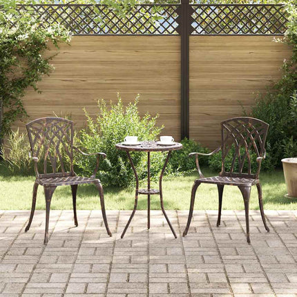 Trädgård Stol 2 pcs Brons 53 x 51 x 88,5cm Aluminium