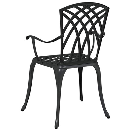 Trädgård Stol 2 pcs Svart 53 x 51 x 88,5cm Aluminium