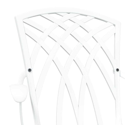 Trädgård Stol 2 pcs Vit 53 x 51 x 88,5cm Aluminium