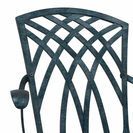 Trädgård Stol 2 pcs Grön 53 x 51 x 88,5cm Aluminium