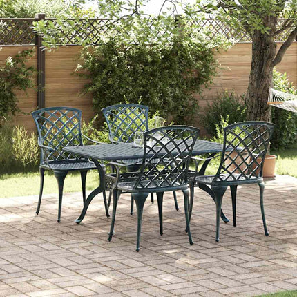 Trädgård Stol 4 pcs Grön 61 x 60,5 x 93cm Aluminium