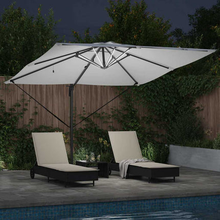 Parasoll Sand 286 x 284 x 270 cm Aluminium och Polyester