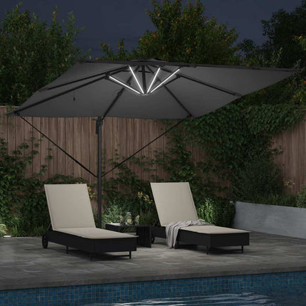 Parasoll Antracit 286 x 284 x 270 cm Aluminium och Polyester