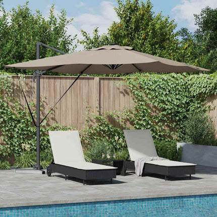 Parasoll Taupe 286 x 284 x 270 cm Aluminium och Polyester
