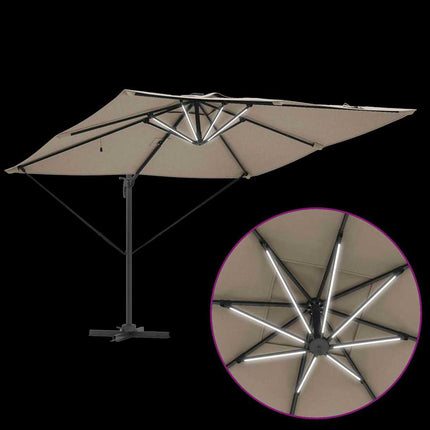 Parasoll Taupe 286 x 284 x 270 cm Aluminium och Polyester