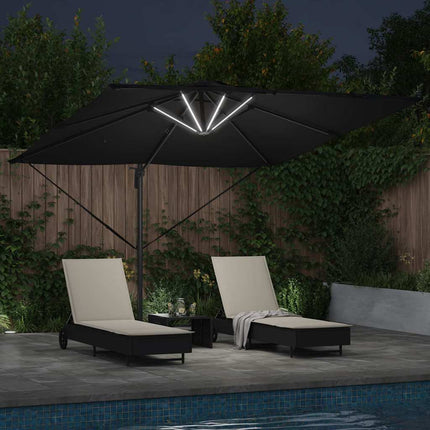 Parasoll Svart 286 x 284 x 270 cm Aluminium och Polyester