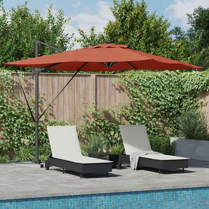 Parasoll Terracotta 286 x 284 x 270 cm Aluminium och Polyester