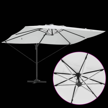Parasoll Sand 352 x 251 x 265 cm Polyester och aluminium