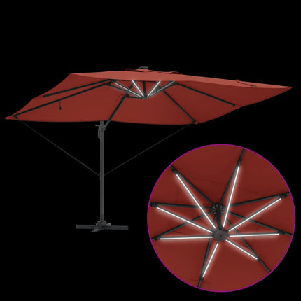 Parasoll Terracotta 352 x 251 x 265 cm Polyester och aluminium