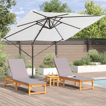 Roma Parasol Beige 286 x 284 x 265 cm Aluminium och Polyester