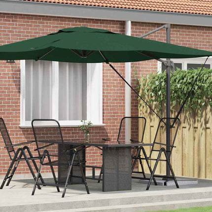 Roma Parasol Grön 286 x 284 x 265 cm Aluminium och Polyester