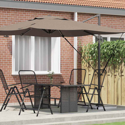 Roma Parasol Taupe 286 x 284 x 265 cm Aluminium och Polyester