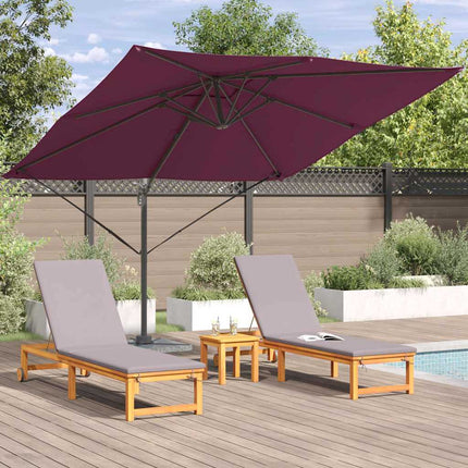 Roma Parasol Röd 286 x 284 x 265 cm Aluminium och Polyester