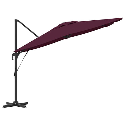 Roma Parasol Röd 286 x 284 x 265 cm Aluminium och Polyester
