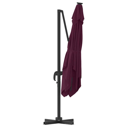 Roma Parasol Röd 286 x 284 x 265 cm Aluminium och Polyester