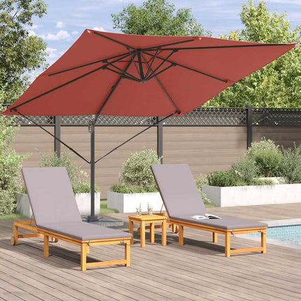 Roma Parasol Röd 286 x 284 x 265 cm Aluminium och Polyester