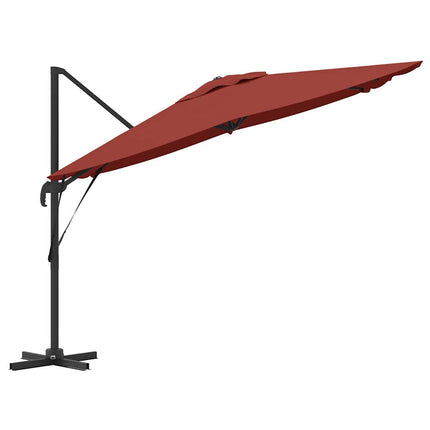 Roma Parasol Röd 286 x 284 x 265 cm Aluminium och Polyester