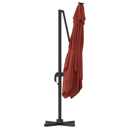 Roma Parasol Röd 286 x 284 x 265 cm Aluminium och Polyester