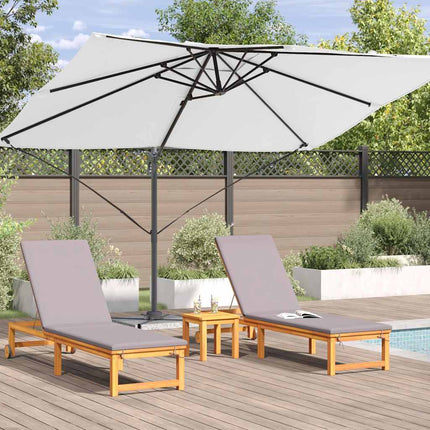 Parasoll Sand 351 x 250 x 260 cm Polyester och aluminium
