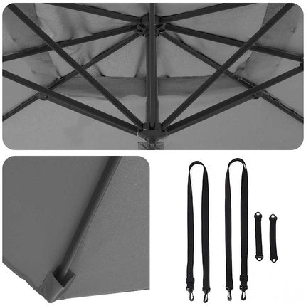 Parasoll Antracit 351 x 250 x 260 cm Polyester och aluminium