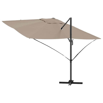 Parasoll Taupe 351 x 250 x 260 cm Polyester och aluminium