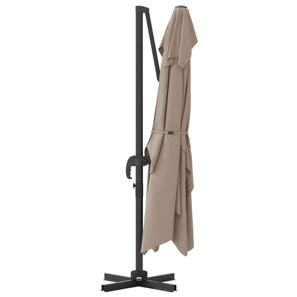Parasoll Taupe 351 x 250 x 260 cm Polyester och aluminium
