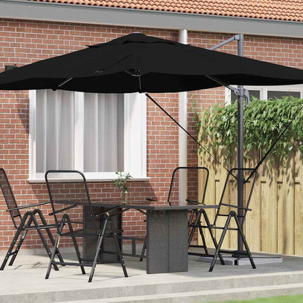 Parasoll Svart 351 x 250 x 260 cm Polyester och aluminium