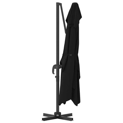 Parasoll Svart 351 x 250 x 260 cm Polyester och aluminium