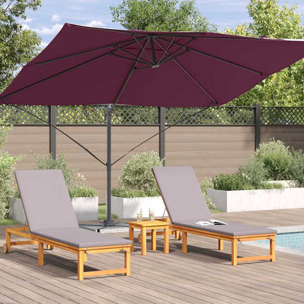 Parasoll Bordeaux Röd 351 x 250 x 260 cm