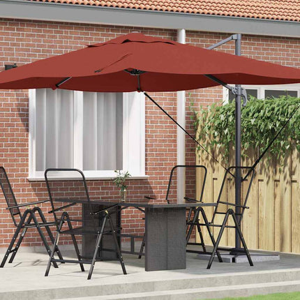 Parasoll Terracotta 351 x 250 x 260 cm Polyester och aluminium