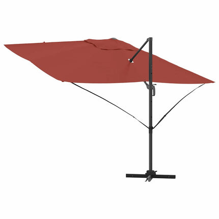 Parasoll Terracotta 351 x 250 x 260 cm Polyester och aluminium