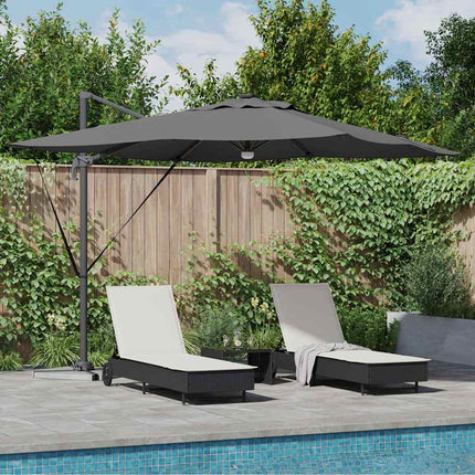 Roma Parasol med LED -remsljus Antracit 286 x 284 x 270 cm