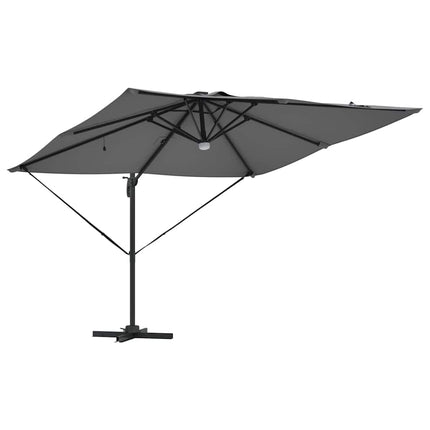 Roma Parasol med LED -remsljus Antracit 286 x 284 x 270 cm