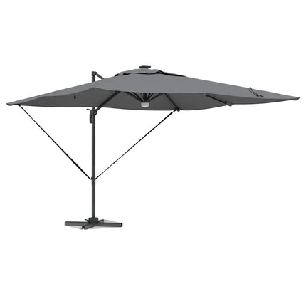 Roma Parasol med LED -remsljus Antracit 286 x 284 x 270 cm
