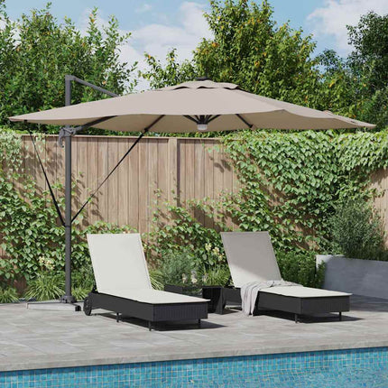 Roma Parasol Taupe 286 x 284 x 270 cm Aluminium och Polyester