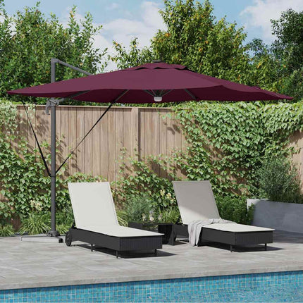 Roma Parasol Röd 286 x 284 x 270 cm Aluminium och Polyester