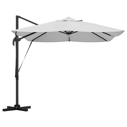 Parasoll Sand 351 x 250 x 253 cm Polyester och aluminium