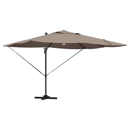 Parasoll Taupe 351 x 250 x 253 cm Polyester och aluminium