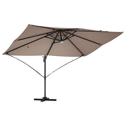 Parasoll Taupe 351 x 250 x 253 cm Polyester och aluminium