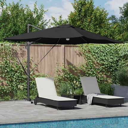 Parasoll Svart 351 x 250 x 253 cm Polyester och aluminium